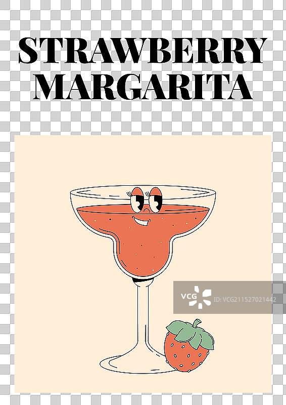 复古草莓玛格丽特图片素材