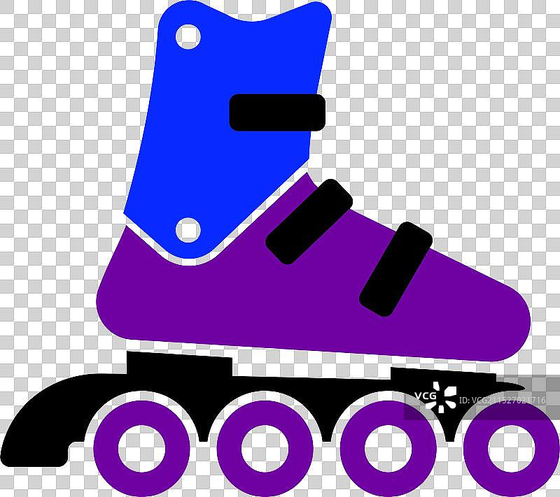 简约直排轮滑鞋图标符号图片素材