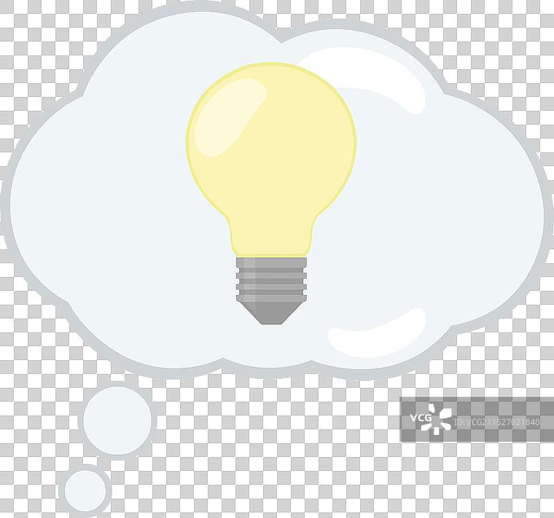 对话气泡创意灯泡图片素材