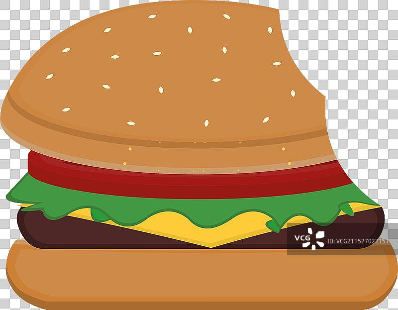咬过的汉堡包图片素材