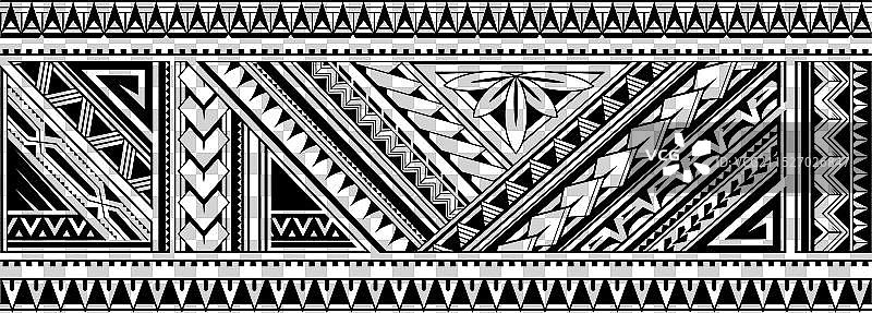 波利尼西亚风格无缝纹身图片素材