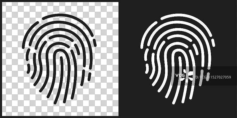 黑白指纹图标图片素材