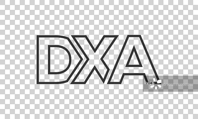 强大而现代的DXA标志设计模板图片素材