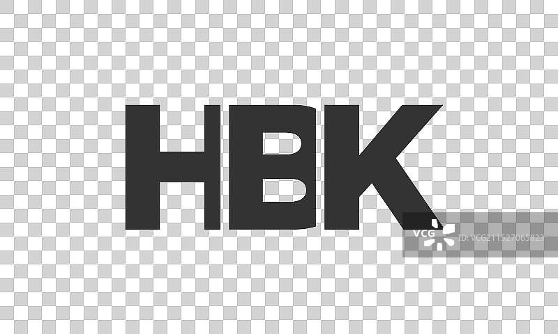 具有力量感和现代感的HBK标志设计模板图片素材