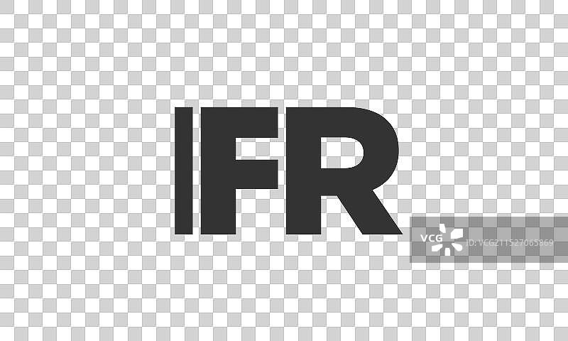 具有强烈现代感的IFR标志设计模板图片素材