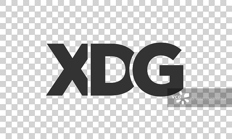 具有强烈现代感的XDG标志设计模板图片素材