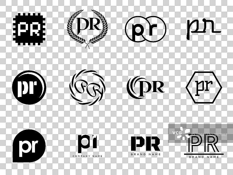 PR公司标志模板P和R标志图片素材