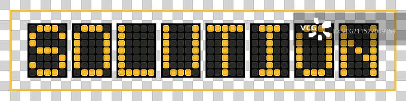 黑色背景上的解决方案文字橙色LED banner图片素材