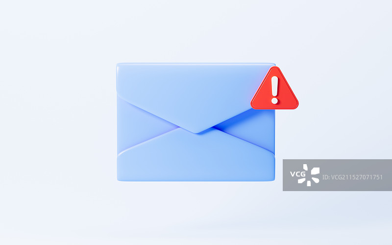 电子邮件和警报垃圾邮件概念3D渲染图片素材