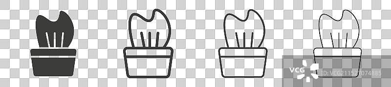 白色背景上的婴儿湿巾图标集图片素材