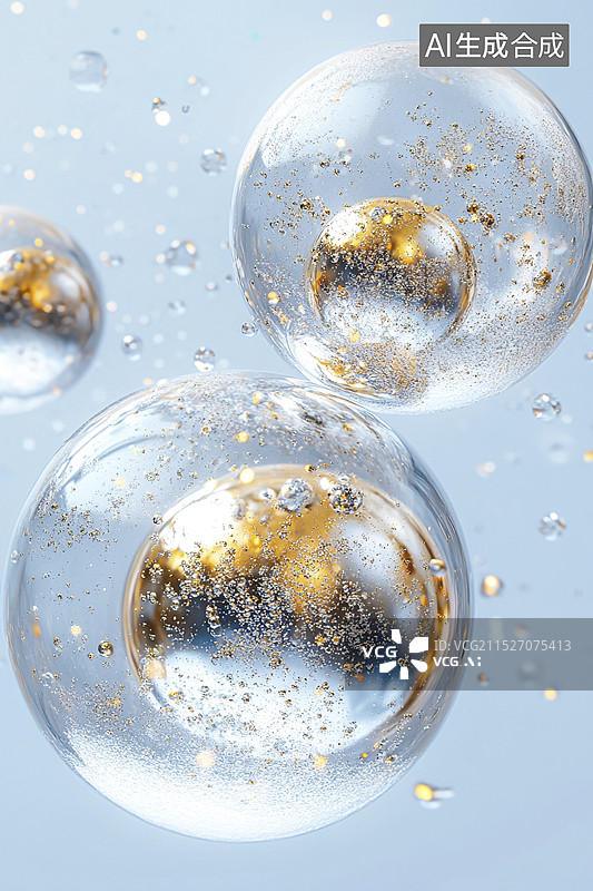 【AI数字艺术】细胞和细胞核的特写护肤品广告图图片素材