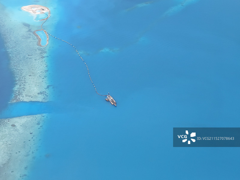 马尔代夫度假海岛俯拍图片素材