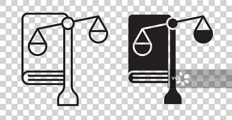 劳动和社会法细线图标集图片素材