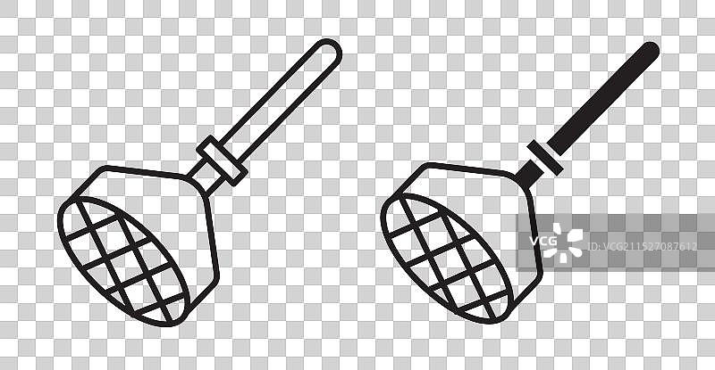 捣碎器细线图标集图片素材