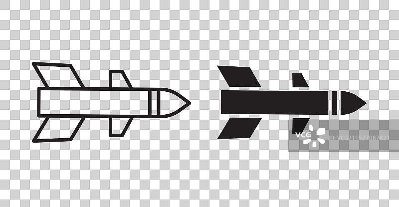 导弹细线图标集图片素材