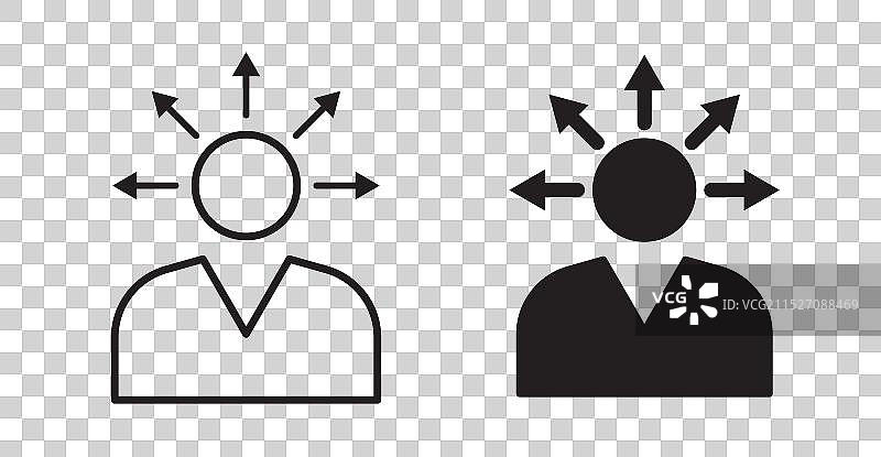 自我意识细线图标集图片素材