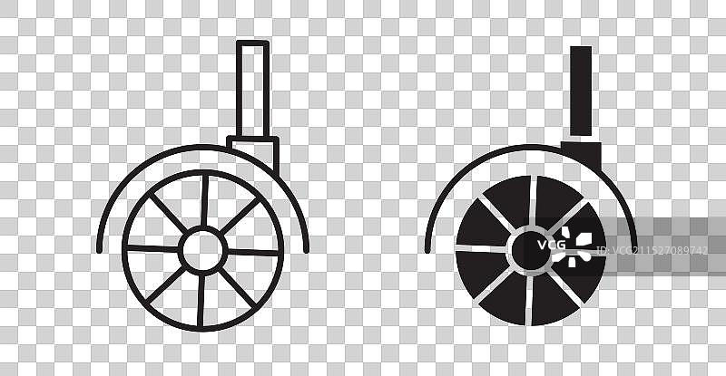 脚轮细线图标集图片素材