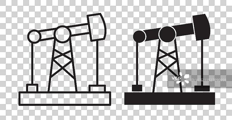 油田细线图标集图片素材