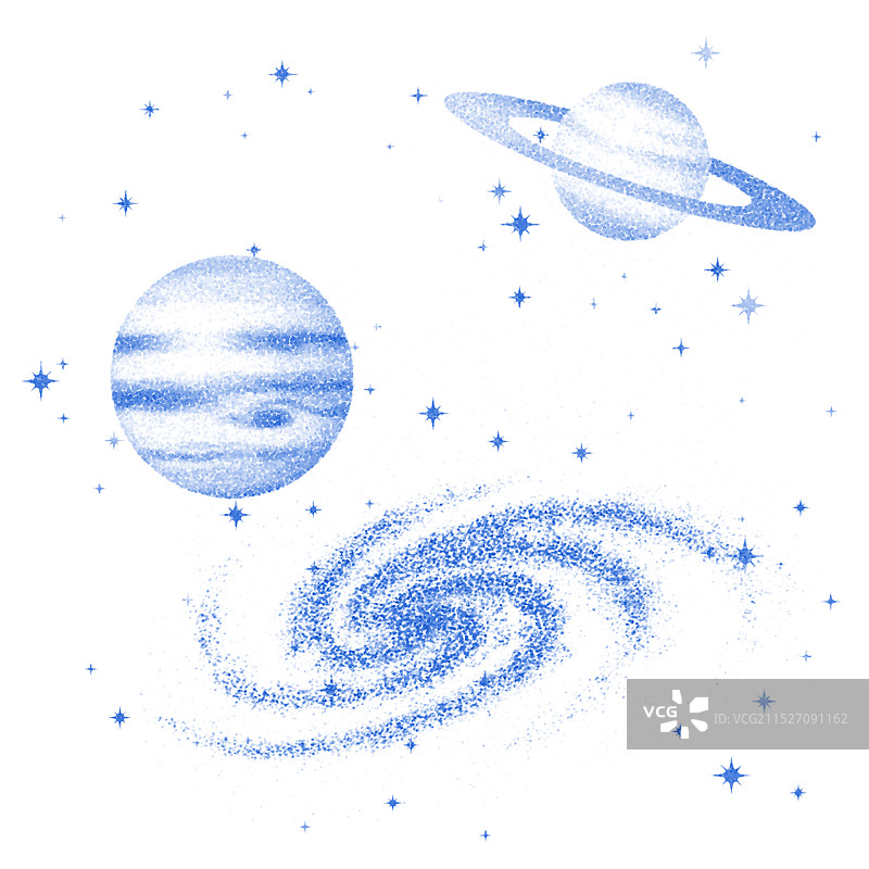 星系和行星图片素材