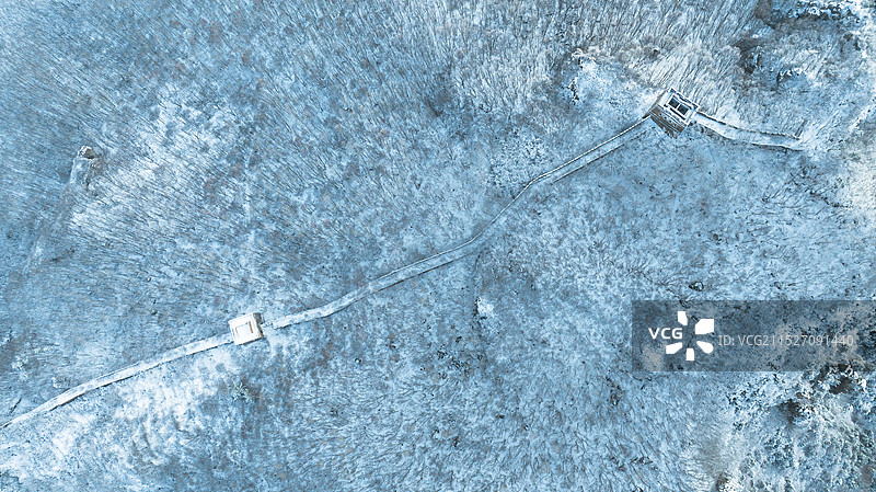 雪中长城图片素材