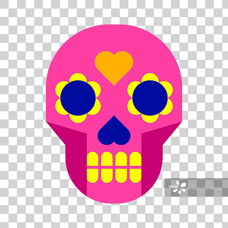 墨西哥传统亡灵节骷髅头图片素材