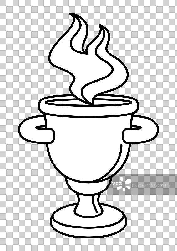 高脚杯中的巫术魔法药水图片素材