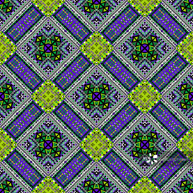 紫色和绿色几何图案图片素材