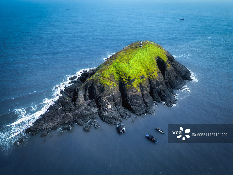 南碇岛的高角度视图图片素材