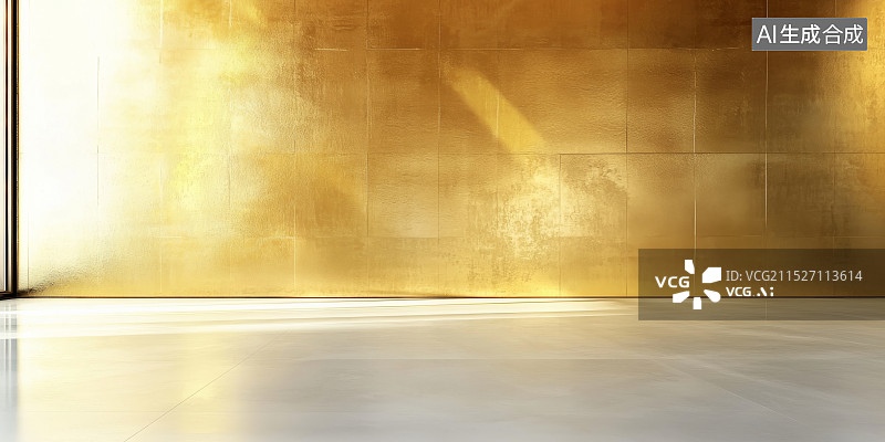 【AI数字艺术】金色质感墙面图片素材