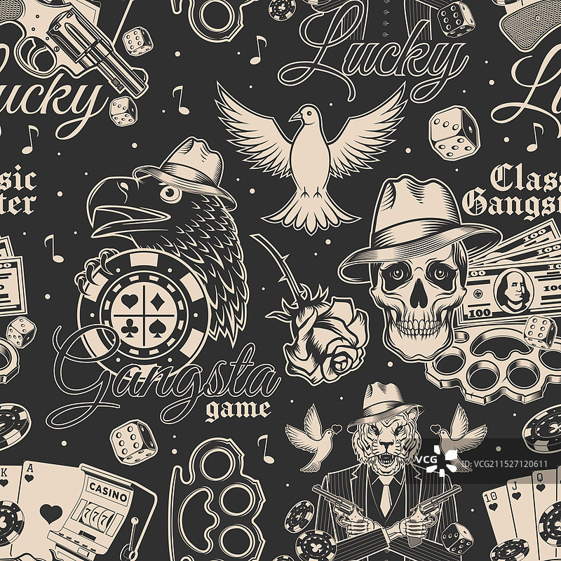 歹徒无缝图案图片素材