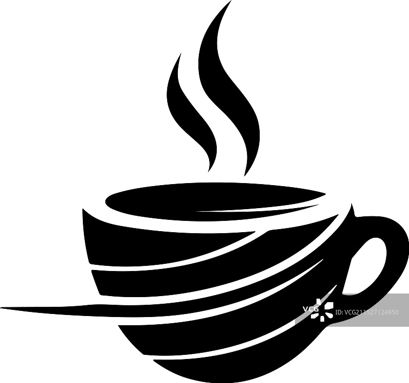 杯子剪影艺术图片素材