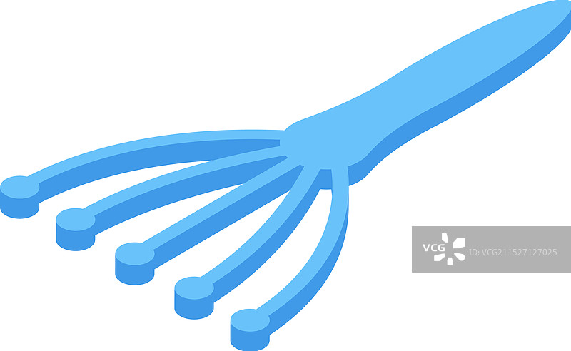 蓝色头部按摩器提供放松和减压图片素材