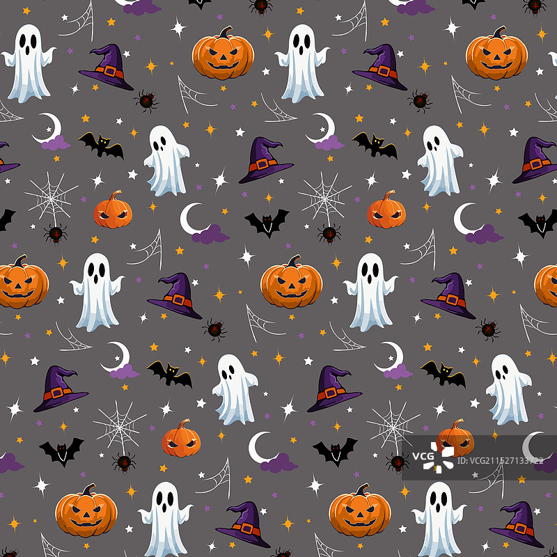 幽灵与南瓜图案图片素材