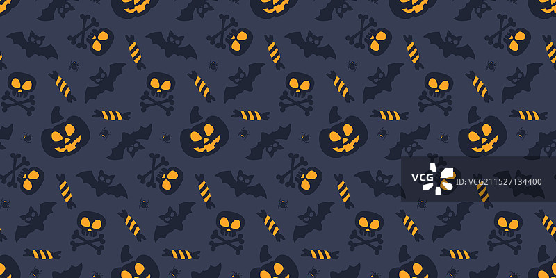 万圣节快乐无缝图案图片素材