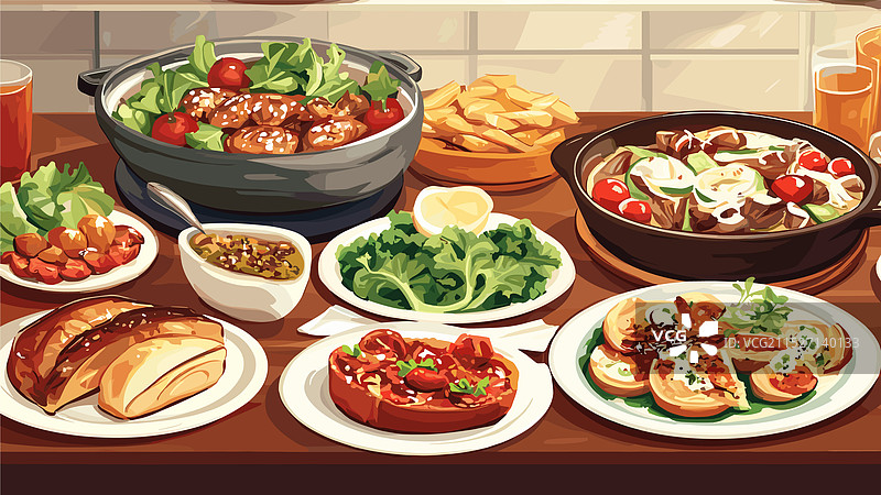 传统菜肴美食背景图片素材