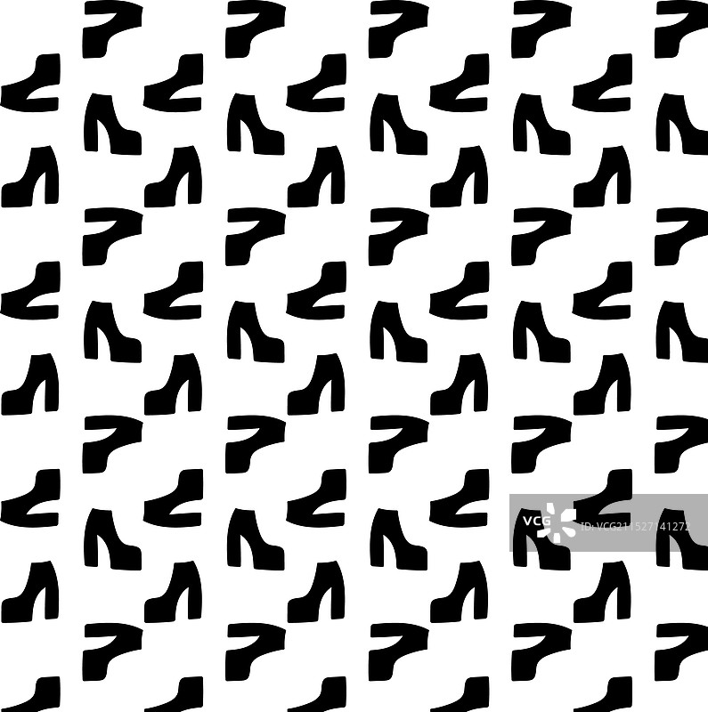 黑色鞋子时尚无缝图案图片素材