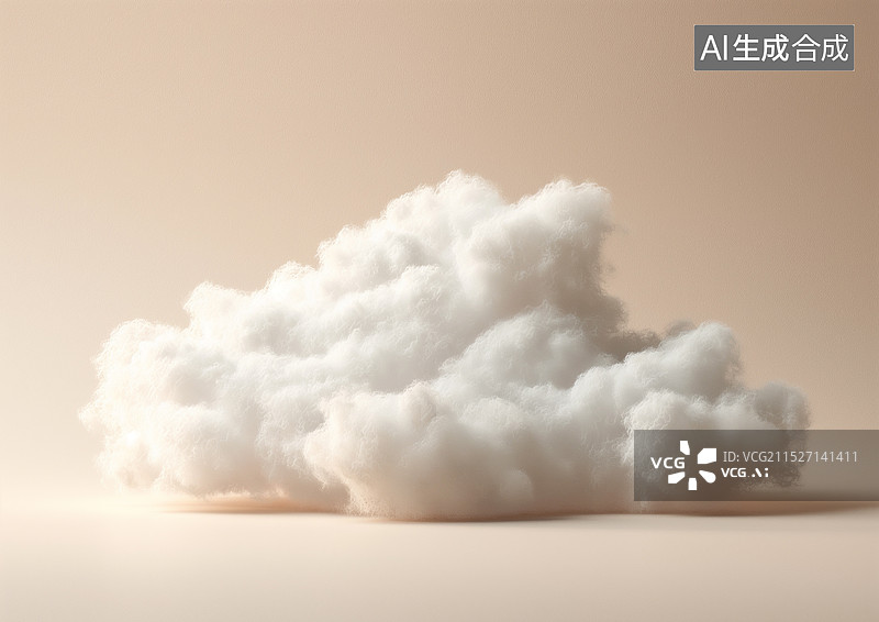 【AI数字艺术】一朵3D白云图片素材