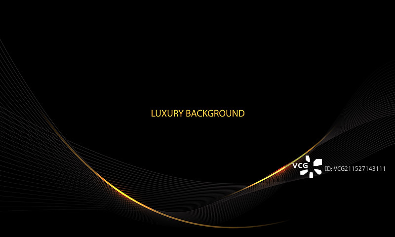 抽象黑金线条动态奢华曲线图片素材