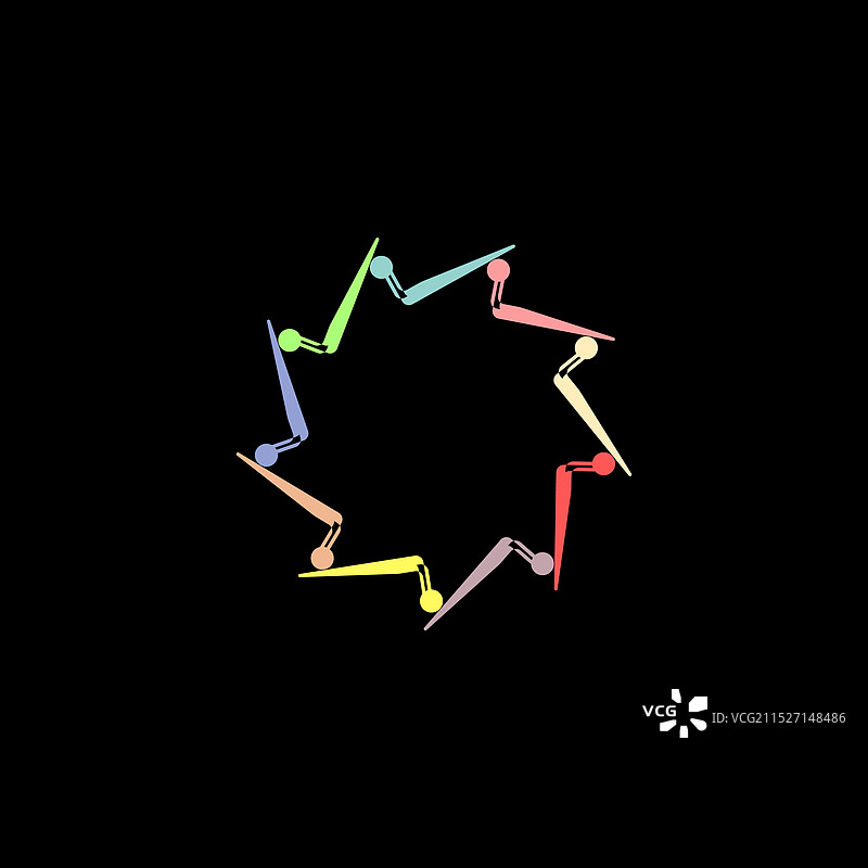 彩色圆形Logo设计图片素材