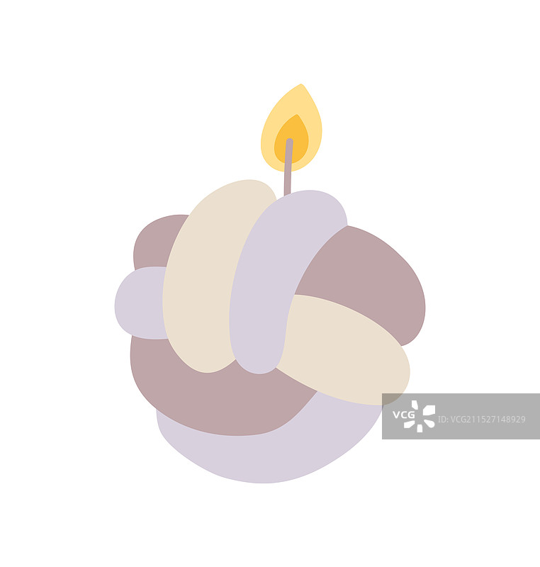 手绘彩色蜡烛扁平风格素材图片素材