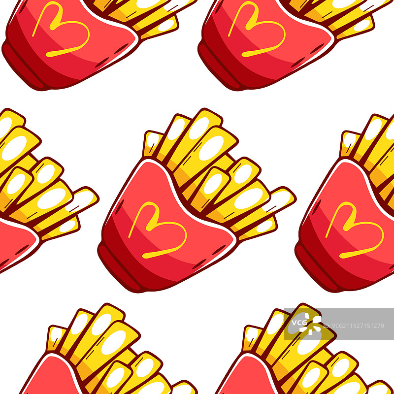 麦当劳薯条图案图片素材