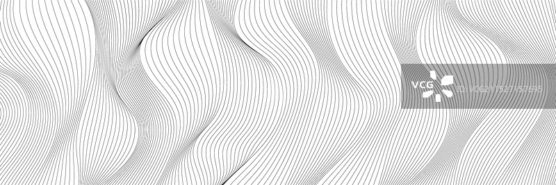 黑白波浪图案图片素材