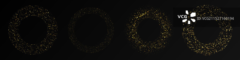 抽象的金色发光半色调点状背景图片素材