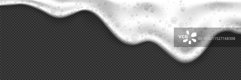 透明背景上的白色泡沫流动图片素材