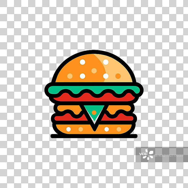 汉堡店品牌标志设计图片素材