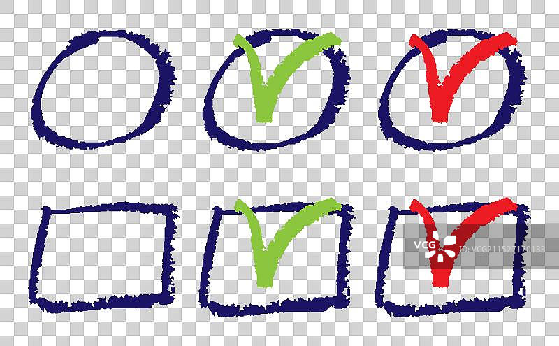 可爱的油画粉彩纹理在线复选框图片素材