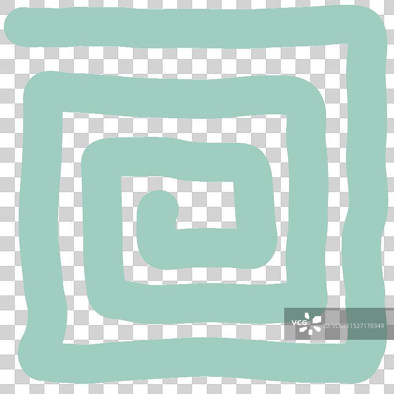 绿色背景上的螺旋设计图片素材