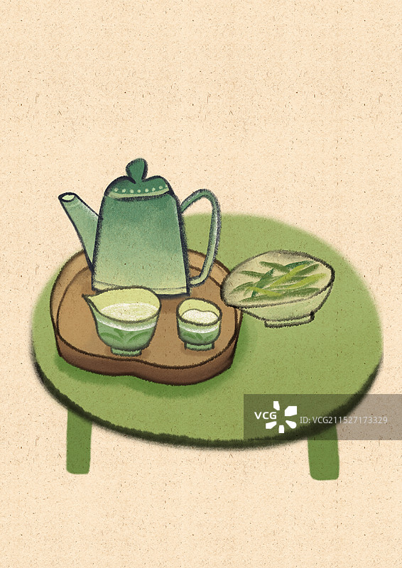 谷雨节气国风插画图片素材