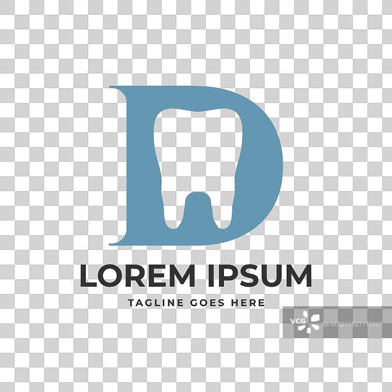 字母D牙齿牙科logo图片素材