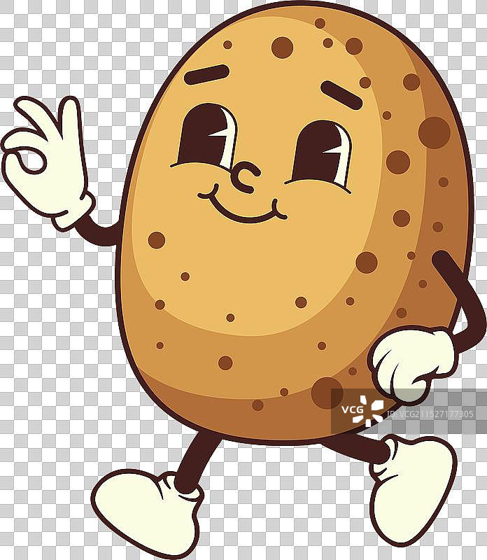 有趣的卡通行走的土豆图片素材